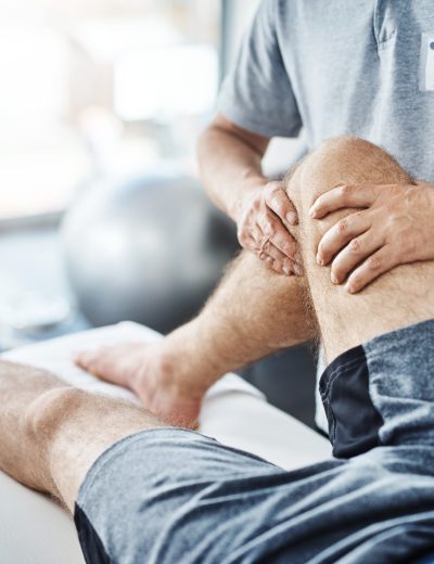 Closeup shot of an unrecognizable physiotherapist treating a patient